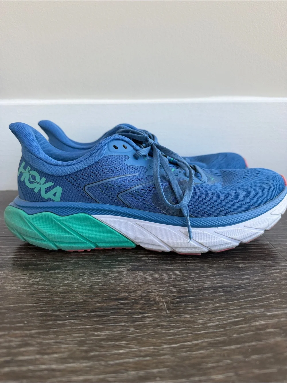 Hoka Women's Blue Running Shoes with Teal Accent